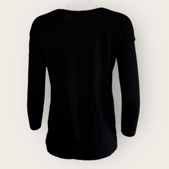Banana Republic | Boat Neck Zipper Sides Long Sleeve | Black | Small - Picture 2 of 16